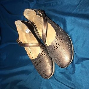 Brown Metallic Sandals